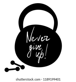 Never give up motivation quote.