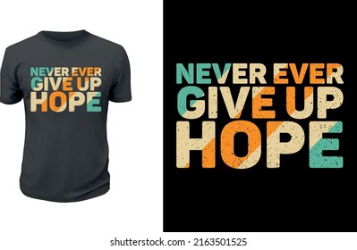 Never Give Motivational Tshirt Design Template Stock Vector (Royalty ...