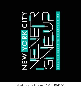 never give up new york city with  graphic typography vector illustration denim vintage good for print t shirt