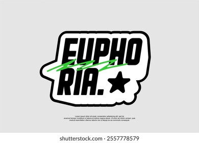 never give up streetwear clothing printing vector elements	