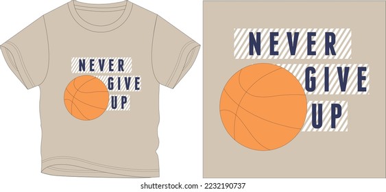 never give up t shirt graphic design vector illustration digital file