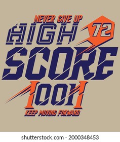 Never give up tee shirt design