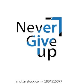 never give up text vector