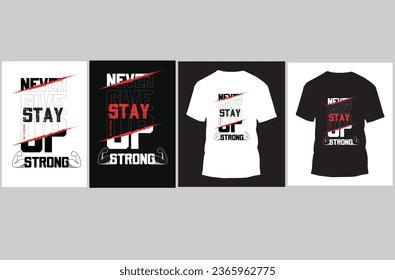 
never give up typography graphic design, for t-shirt prints, vector illustration