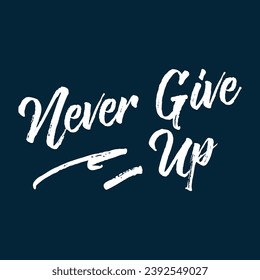 Never give up typography jersey design. Editable baseball jersey design vector. 