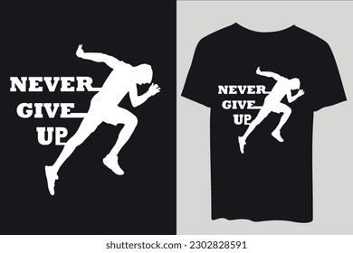 Nunca te des por vencida. Diseño de camisetas caligráficas. Leer arte con tipografía vintage.