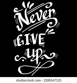 Never Give Quotes Doodle Vector Stock Vector (Royalty Free) 2200147125 ...