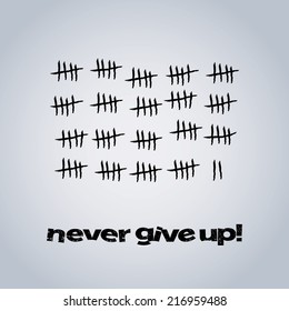 Never Give Up    Vector Design Background
