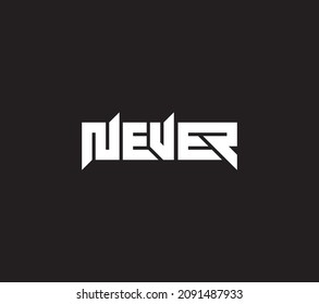 Never Logo Initials Letter Typhography Monogram Logo Design
