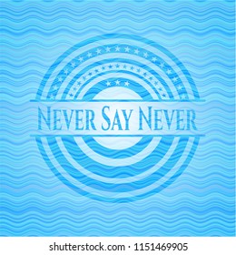 Never Say Never warer representation style emblem.