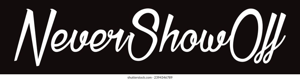 never show off text on black background.