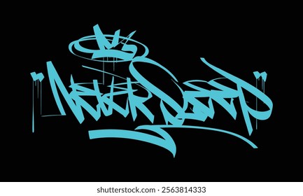 NEVER SLEEP graffiti tag style design