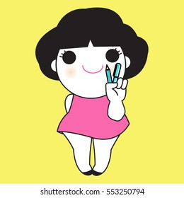 Never Stop Designing Your Own Dream Concept Card Character illustration