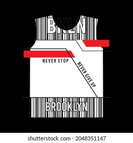 Never Stop With Different Line Art, with Pattern t shirt, typography and vector illustration