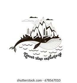 Never stop exploring, silks screen tee shirt print for kids