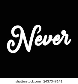 never text on black background.