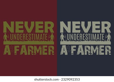 Nunca Subestimes A Un Agricultor, Camiseta De Agricultor, Camisa De Cultivo, Camiseta De Granja, Camiseta De Vida Agrícola, Camisa De Animales De Granja, Agricultura, Camisa De Amante Animal, Regalos De Agricultores