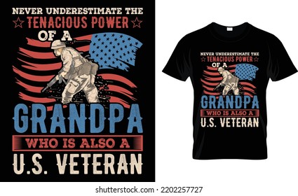 Never Underestimate Me Tenacious Power Of A Grandpa Who Is Also A U.S Veteran.