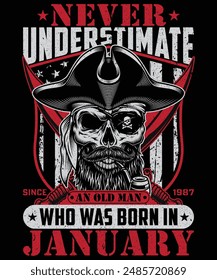 NEVER UNDERSTIMATE AN OLD MAN WHO WAS BORN IN JANUARY