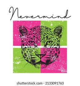 Nevermind jaguar grunge, vector for t-shirts, posters, giveaways or for any application