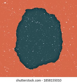 Nevis vintage map. Grunge map of the island with distressed texture. Nevis poster. Vector illustration.