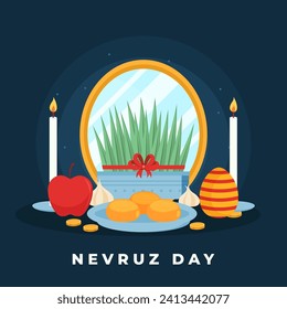 Nevruz Day illustration vector background. Vector eps 10