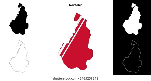 Mapa de la provincia de Nevsehir