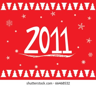 New 2011 year sign vector