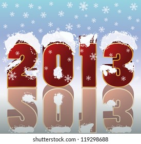 New 2013 year banner, vector illustration