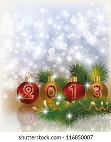 New 2013 Year greeting background, vector illustration