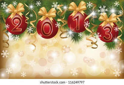 New 2013 Year greeting banner, vector illustration