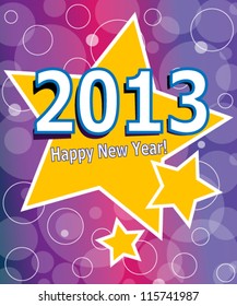 New 2013 year greeting card made in origami style