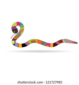 new 2013 year with snake vector illustration