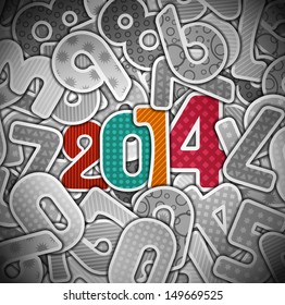 New 2014 year. Eps 10