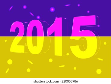 New in 2015 against the background of the flag of Ukraine