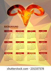The new 2015 calendar. Vector EPS 10 illustration. 