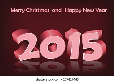 New 2015 Year greeting card, vector