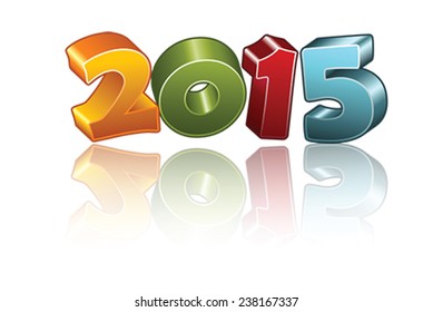 New 2015 Year greeting card, vector