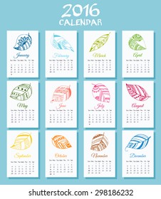 Calendar 2017 Year Cupcakes Week Starts Stock Vector (Royalty Free ...