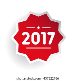 New 2017 year label