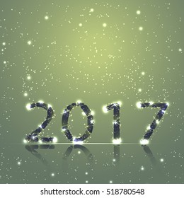 New 2017 Year. Wallpaper theme of 2017. Bright figures.