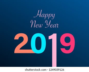 New 2019 year paper, vector illustration. Perfect for presentations, flyers and banners, leaflets, postcards and posters. EPS10