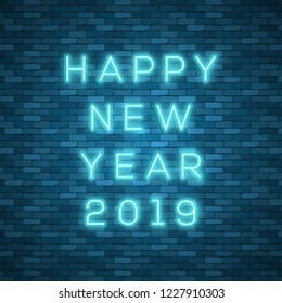 New 2019 year, vector illustration. Perfect for presentations, flyers and banners, leaflets, postcards and posters. EPS10
