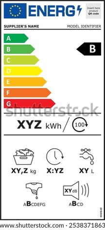 New 2021 Energy Efficiency Labels Household Appliances EU European Consumers Eco Design Commercial Packages Washing Machines