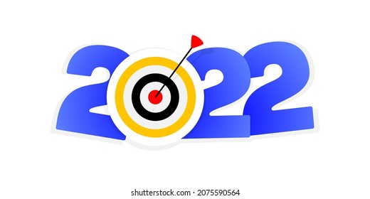 New 2022 year goal targeting poster 