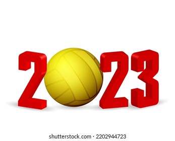 New 2023 water polo on a white background. Vector illustration.