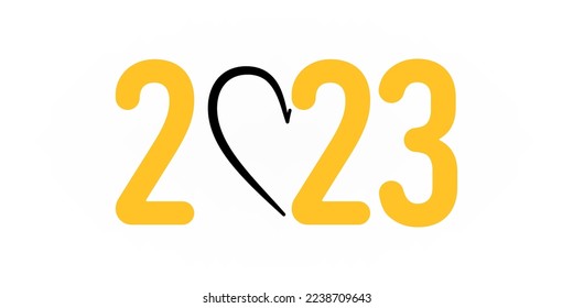 Neues Jahr 2023 mit Herzwell-Illustration