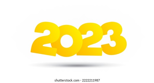 New 2023 year poster bright illustration
