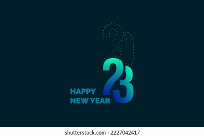 New 2023 Year typography design. 2023 numbers logotype illustration