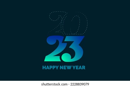 New 2023 Year typography design. 2023 numbers logotype illustration